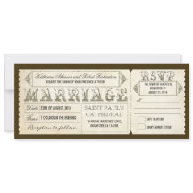 bilhetes de casamento antigos & RSVP