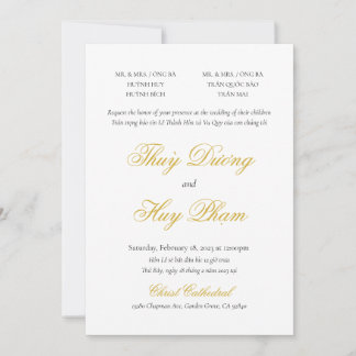 Convite Bilíngue Vietnamita em Script