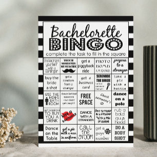 Convite Bingo de Bachelorette em Lado, Jogo de Festas, Des