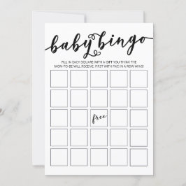 Convite Bingo de Chá de fraldas Simplesmente Elegante