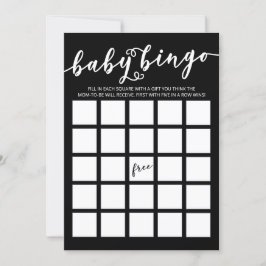 Convite Bingo de Chá de fraldas Simplesmente Elegante