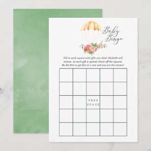 Convite Bingo de Chuvade de Bebê Buquê Floral