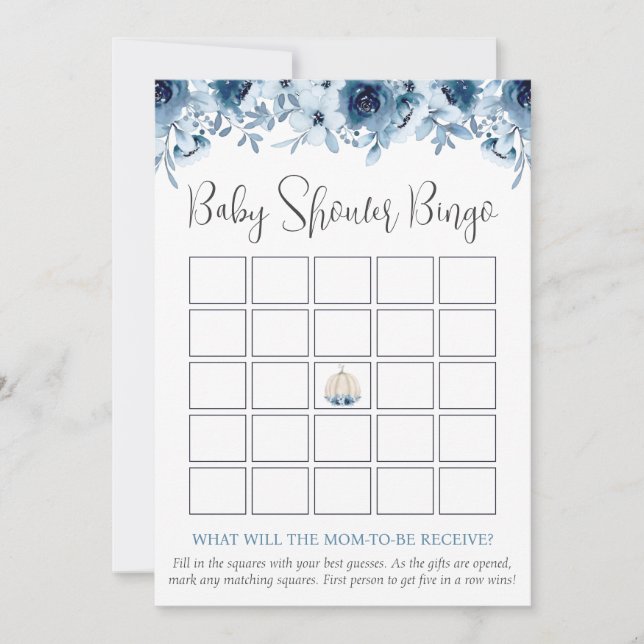 Convite Bingo Pumpkin Chega Adivinha Quem Chá de fraldas J (Frente)