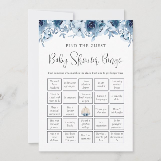 Convite Bingo Pumpkin Chega Adivinha Quem Chá de fraldas J (Frente)