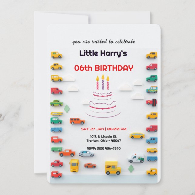 Convite Bipe! É uma Festa de aniversário! (Frente)