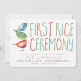 Convite Birdie First Rice Ceremony Annaprashan