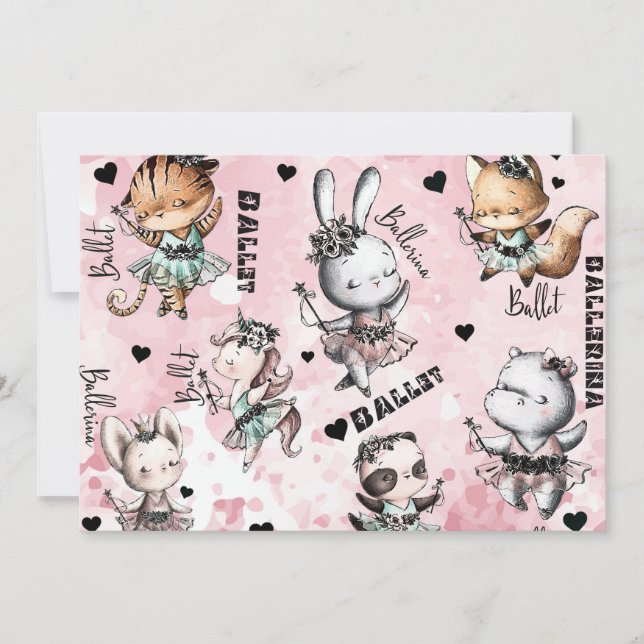 Convite Birthday Ballerina (Frente)