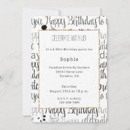 Convite Birthday Celebration Balloons Confetti