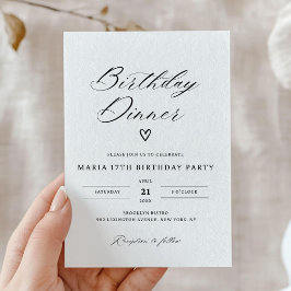 Convite Birthday Dinner Invitation, Editable Birthday Dinn