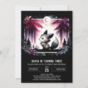 Convite Birthday do Lobo Minimalista