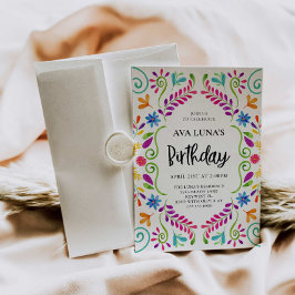 Convite Birthday do tema Fiesta mexicano