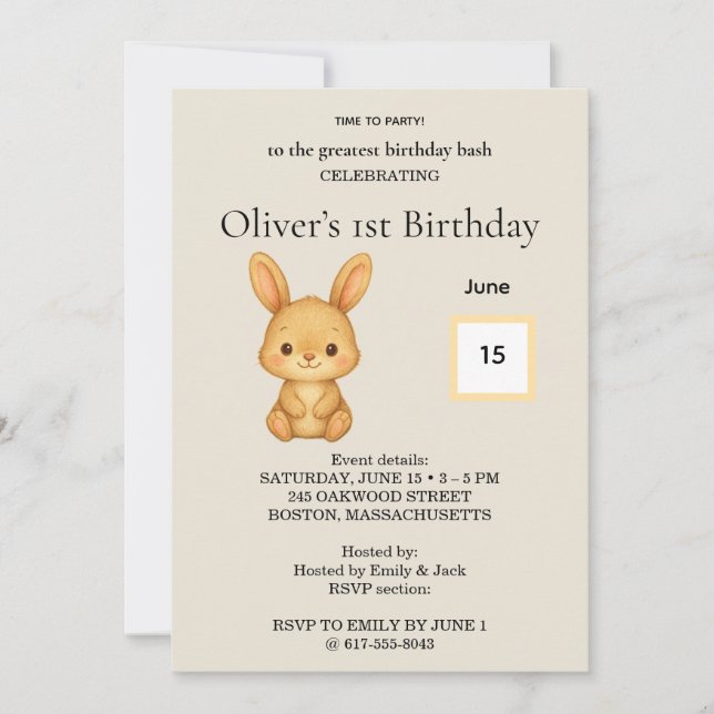 Convite Birthday Invitation (Frente)