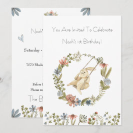 Convite Birthday Invitation (12,7 x 17,8 cm) - Rabbit