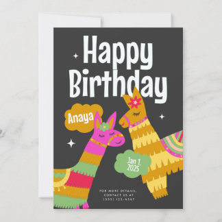 Convite Birthday Invitation Card Design for adults or kids