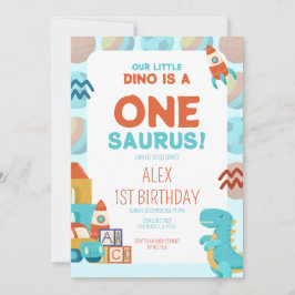 Convite Birthday Invitation – Dino Roar Theme