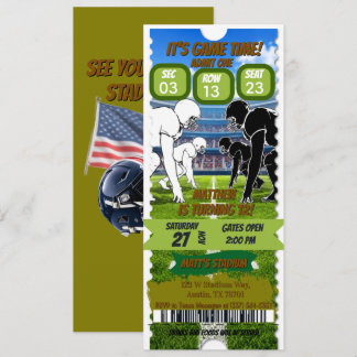 Convite Birthday invitation Football match ticket