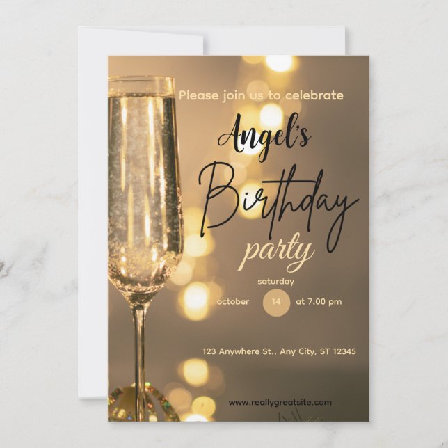 Convite Birthday Invitations  (Frente)