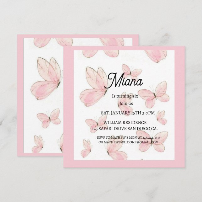 Convite Birthday invitations (Frente/Verso)