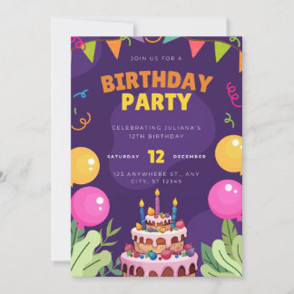 Convite birthday party