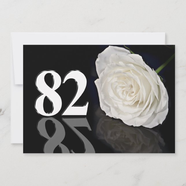 Convite Birthday party invitation 82 years old (Frente)