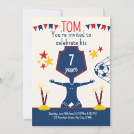 Convite Birthday Party Invitation Football for Boys