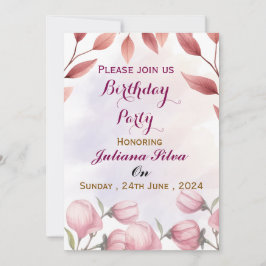 Convite Birthday Party Invitations
