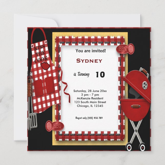 Convite Birthday Picnic (Frente)