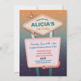 Convite Birthday Womens Las Vegas Casino Party