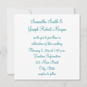 Convite Biscaia Simples e Casamento Branco
