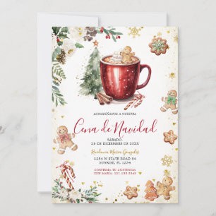 Convite Biscoito Cacau Natal Espanhol Cena De Navidad