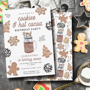 Convite Biscoitos & Chocolate Quente Natal Crianças Aniver