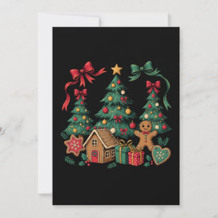 Convite Biscoitos de Casa de Gengibre de Árvore de Natal A