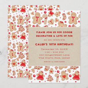 Convite Biscoitos de Gengibre Assados Rústicos Caprichosos