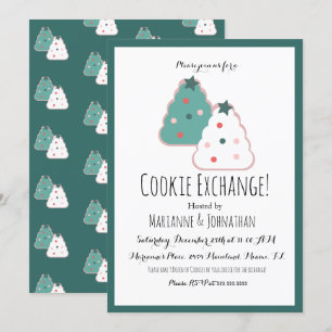 Convite Biscoitos de Natal Árvore de Natal Troca de Biscoi