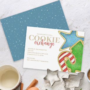 Convite Biscoitos de Natal Caprichosos Doce Festa Adorável