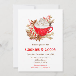 Convite Biscoitos de Natal e Cacau