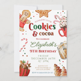 Convite Biscoitos de Natal e cacau Festivo
