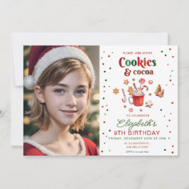 Convite Biscoitos de Natal e cacau Festivo
