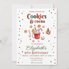 Convite Biscoitos de Natal e cacau Festivo