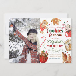 Convite Biscoitos de Natal e cacau Festivo