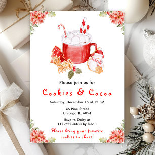 Convite Biscoitos de Natal e Cacau Vermelho