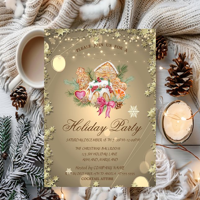 Convite Biscoitos de Pão-de-Pão de Natal são Verdes (Criador carregado)