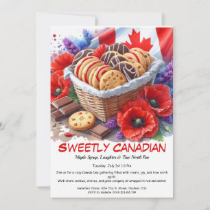 Convite Biscoitos do Dia do Canadá & Coquelicots Docemente