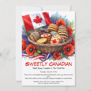 Convite Biscoitos do Dia do Canadá & Coquelicots Docemente