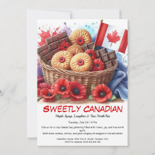 Convite Biscoitos do Dia do Canadá & Coquelicots Docemente