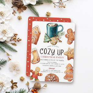 Convite Biscoitos e Cacau de Natal Convidando para Festa A