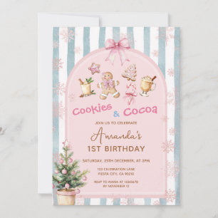 Convite Biscoitos e Cacau Natal Aniversário Infantil