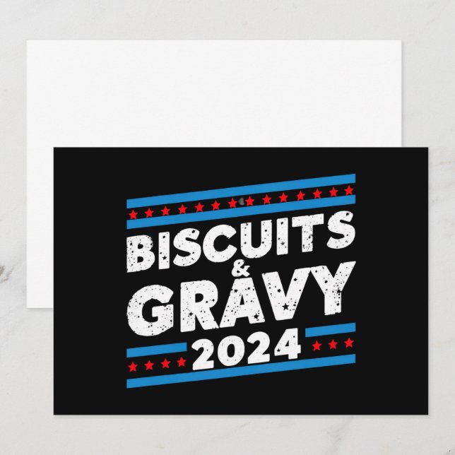 Convite Biscoitos e Gravy 2024 Eleição Presidencial (Frente/Verso)