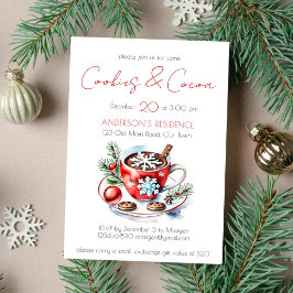 Convite Biscoitos e modelo de festas de Natal simples de c
