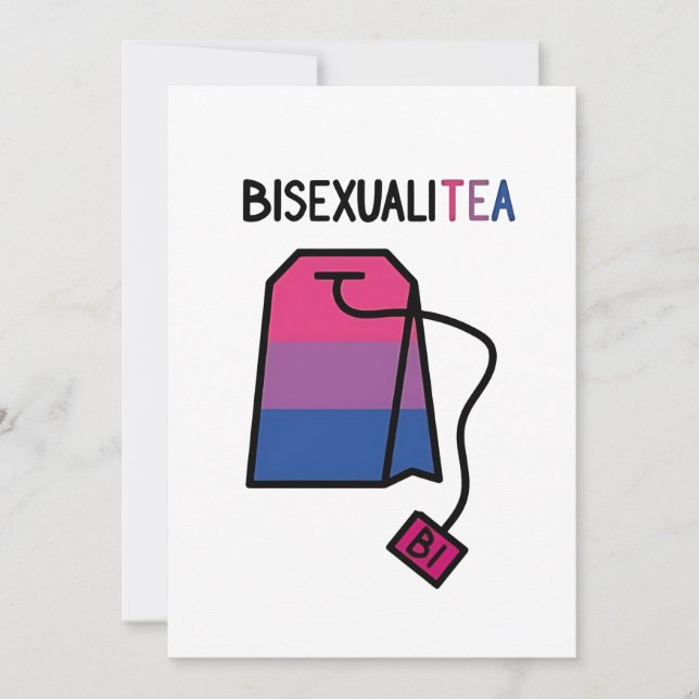 Convite BisexualiTEA Bandeira do Orgulho Bi Tea Bissexual (Frente)